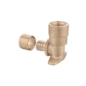 Coude applique long à glissement PER diamètre 16 Rebun femelle à visser 1/2" (15x21) - LEGALLAIS - 111148