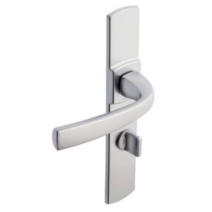 Béquille double sur plaque 195 mm ligne Muze chromé velours condamnation à voyant - VACHETTE ASSA ABLOY - 195448