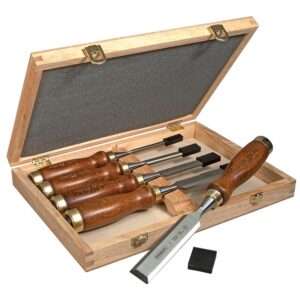 Coffret de 5 ciseaux à bois avec manche bois - STANLEY - 287162