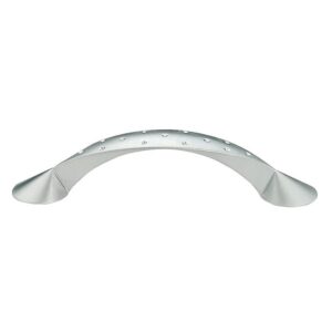 Poignée courbe perforée - entraxe 96 mm - zamak finition chromé mat - CADAP - 623625