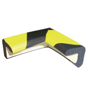 Protection de coin en mousse, coloris jaune/noir, longueur 7 cm, largeur 7 cm - VISO - 657371