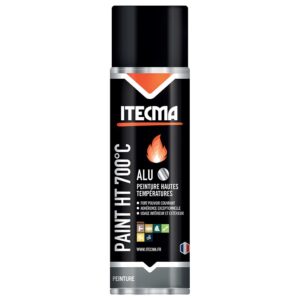 Peinture Haute température anticorrosion alu PAINT HT 700°C aérosol de 650 ml brut / 400 ml net - ITECMA - 113647
