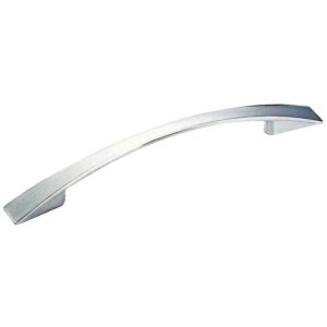 Poignée courbe étrier entraxe 128 mm zamak finition chromé mat - - 572272
