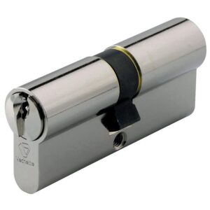Cylindre double de sûreté 30 x 40 en laiton nickelé satiné - Profil européen s' entrouvrant sur N° L0 0533 - VACHETTE ASSA ABLOY - 642552