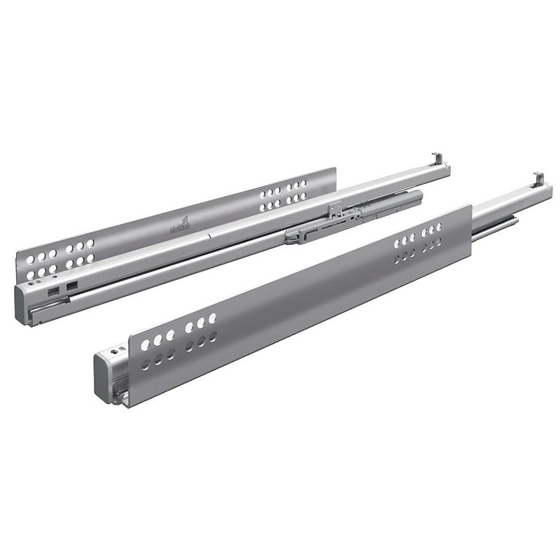 Coulisse à billes pour tiroir InnoTech Atira - charge 30kg - sortie totale - Quadro V6 Silent System - L 520 mm - HETTICH - 636945