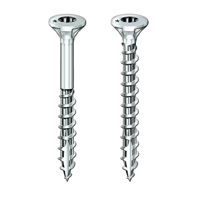 Vis à bois aggloméré ROCKET acier zingué tête fraisée empreinte Torx T30 partiellement filetées 6x140/70 boîte de 100 p - ROCKET - 597654
