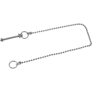 Chaînette perlée chromée avec borne tige et écrou 30 cm - - 723279