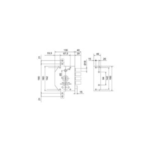 Serrure en applique multipoints Perfecta main droite sans tringle coloris marron - ISEO CITY - 641047