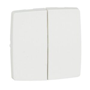Interrupteur, va-et-vient ou poussoir double appareillage saillie composable blanc - Legrand - 357274