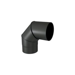 Coude 90° à secteurs rigide émail noir mat 150 - TEN - 507445