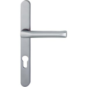 Béquille double sur plaque étroite entraxe 70/195 mm ligne Atlanta clé I finition blanc RAL 9010 porte 68/77 - HOPPE - 642195