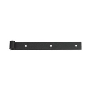 Penture acier de volet battant noir 9005 en 40 x 5 mm œil de 14 mm longueur 400 mm - Bourgeois Freres - 554604