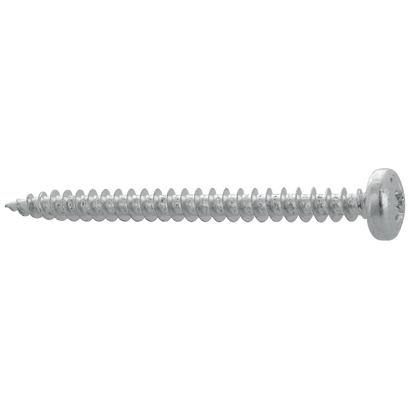Vis à bois aggloméré tête cylindrique empreinte Pozidriv acier zingué blanc entièrement filetées 3,5x16 boîte 500 - VISWOOD - 583878