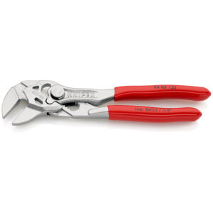 Pince-clé 150 mm - Gainage PVC - Finition chromée - Capacité 27mm - KNIPEX - 186461
