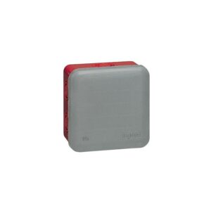 Boîte carrée 105x105x55 étanche Plexo gris/rouge embout (7) IP55/IK07 960°C - Legrand - 361222