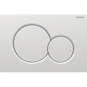 Plaque de commande double touche Sigma 01 - chromé mat laqué - GEBERIT - 741140