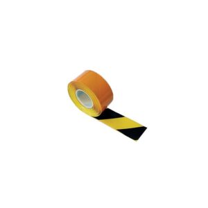 Bande de marquage adhésive jaune et noir - rouleau de 33 m x 50 mm - WATTELEZ - 144671