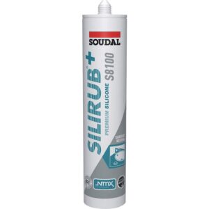 Mastic sanitaire Silirub+ S8100, coloris noir, cartouche de 310 ml - SOUDAL - 152189