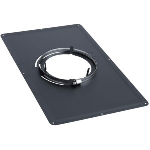 Plaque de propreté inox 300x500 mm émail noir mat Ø 153 - TEN - 778399
