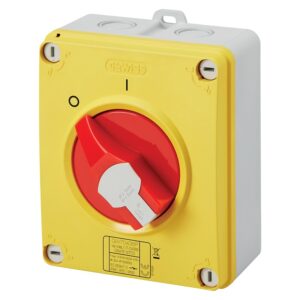 Interrupteur-sectionneur 32A 2P pour coupure d'urgence - Gewiss - 117280