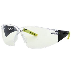 Lunettes Lerins Run. Oculaire incolore, branches jaune et noir - anti-rayures et anti-buée, Nez souple en silicone - LEGALLAIS - 536614