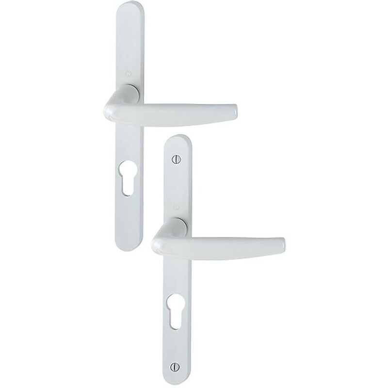 Béquille double sur plaque étroite entraxe 70/195 mm ligne Atlanta clé I finition champagne porte 68/77 - HOPPE - 642230 – Image 3