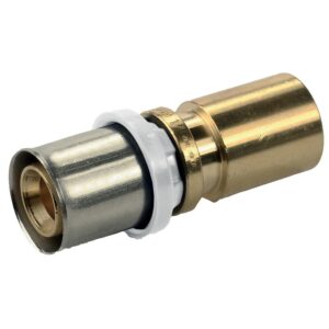 Raccord passerelle à sertir multicouche diamètre 20 vers tube cuivre CU22 profil V - THERMACOME - 643148
