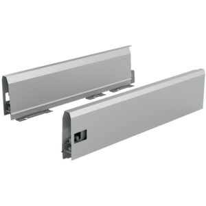 Kit tiroir ArciTech longueur 400 mm - hauteur 126 mm - coloris argent - livré avec profils, attaches-façade et caches - HETTICH - 424747