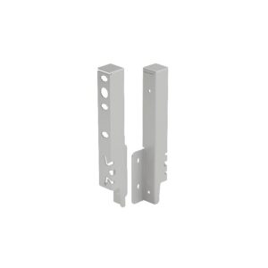 Kit de raccords de paroi arrière droit / gauche hauteur 186 mm coloris argent pour paroi arrière bois ou alu - HETTICH - 425615