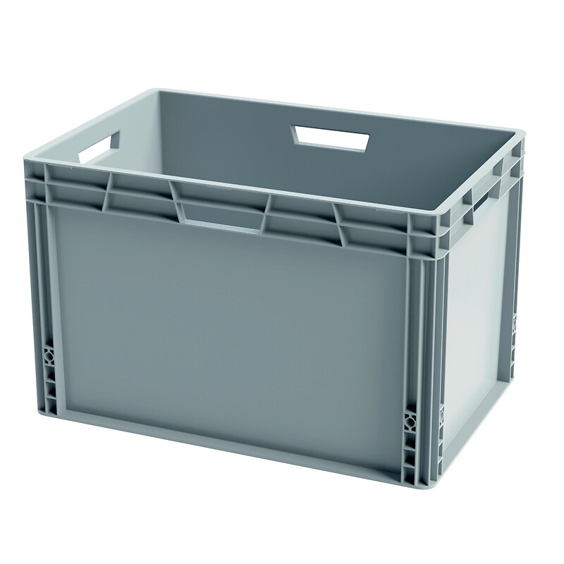 Bac de manutention polypropylène gerbable norme Europe - 37L - charge maxi 30Kg fond renforcé 400x600x230 - VISO - 406394 – Image 2