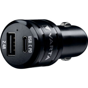 Chargeur allume-cigare 12/24 V USB type C & USB A - VARTA - 270958