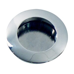 Poignée cuvette ronde à encastrer - en zamak - finition chromé - Ø 40 - CADAP - 623681