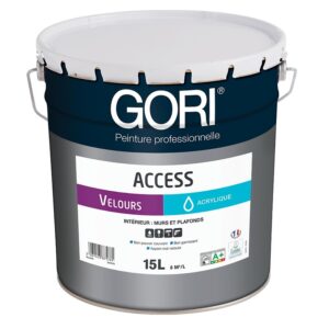Peinture acrylique murs et plafonds GORIACCESS VELOURS, blanc bidon de 15 litres - Gori - 613635