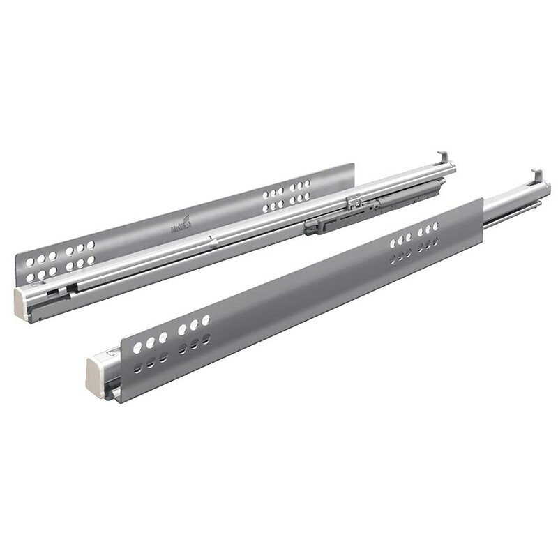 Coulisse à billes pour tiroir InnoTech Atira - charge 30kg - sortie totale - Quadro V6 Push to open - L 470 mm - HETTICH - 637057
