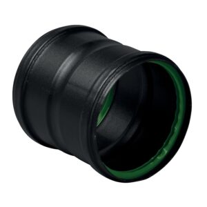 Tuyau 120 mm F/F émail noir mat Ø 80 - TEN - 778434