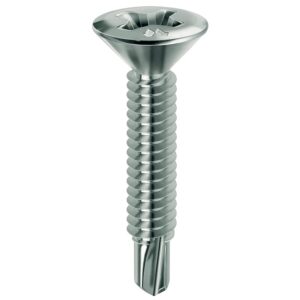 Vis profilés pvc pour renfort tête fraisée PH Acier Chrom BLC Ent filetées Drillex Pvc, Ø 3,9 mm, L 19 mm, 1000 pi - MUSTAD - 588729