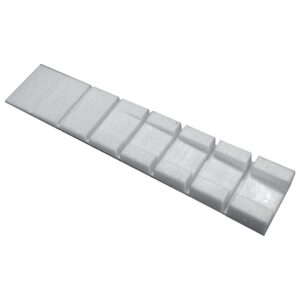 Cales d'épaisseur prédécoupées 100x20x8mm coloris blanc livrées en boite de 100 pièces - PRUNIER - 493179