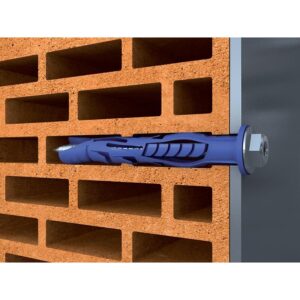 Chevilles nylon longues FF1 avec vis tête hexagonale, diamètre 10 mm, longueur 120 mm, boîte de 25 pièces - RAWL - 450283