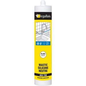 Mastic sanitaire silicone neutre Makemo, translucide, carton de 24 cartouches de 300 ml - LEGALLAIS - 457724