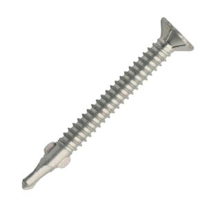 vis autoperceuses TFAXBM à ailettes bi-métal inox A2 pointe en acier cémenté tête fraisée 6,3x75 boîte de 150 pièces - SCELL IT - 619214