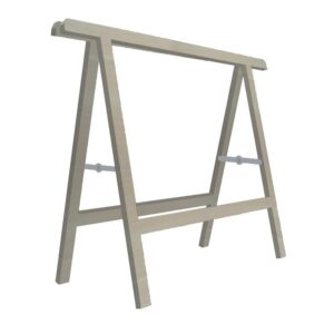 Tréteau pliant hêtre, hauteur 750 mm, longueur 770 mm, section 50 x 20 mm - JACQUENET-MALIN - 466873