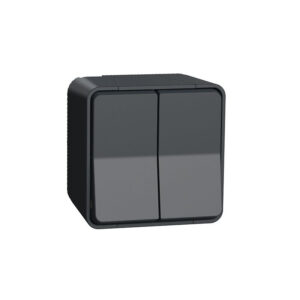 Double va et vient gris anthracite saillie Mureva Styl IP55 IK08 - Schneider - 582247