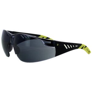 Lunettes Lerins Run. Oculaire Fumé , branches jaune et noir - anti-rayures et anti-buée, Nez souple en silicone - LEGALLAIS - 536621