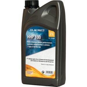 Huile spéciale compresseurs à piston HHP 100, bidon de 2 litres - LACME - 505814
