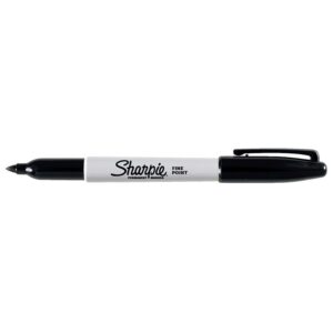 Marqueur permanent Sharpie® pointe fine ogive noire sachet de 12 - Sharpie - 588052