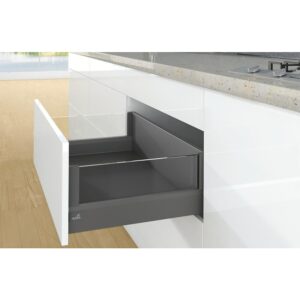 Kit complet tiroir ArciTech à casseroles avec DesignSide profil H94 mm paroi arrière H218 mm anthracite longueur 550 mm - HETTICH - 429262