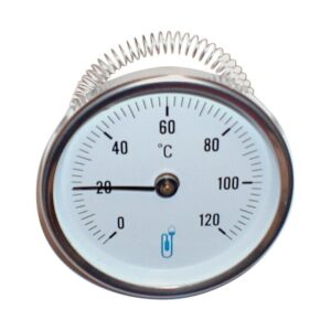 Thermomètre bimétallique à cadran applique 0-120° Ø 80 - DISTRILABO - 772200
