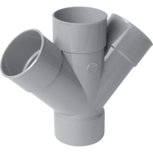 Culotte PVC F/F/F 45° diamètre 100 double parallèle RT144 - NICOLL - 716121