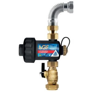 Filtre séparateur d'impuretés magnétique compact MGF sous chaudière murale avec flexible de raccordement - RBM - 109972