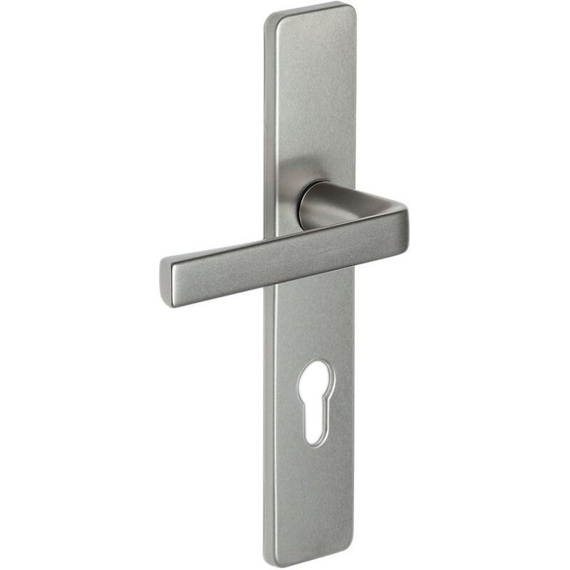 Béquille double sur plaque KAZA entraxe 195 mm BASALT noir mat clé L - VACHETTE ASSA ABLOY - 143397 – Image 2